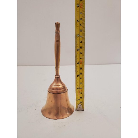 Vintage Brass Hand Bell - Handheld Solid Brass Bell with Charming Tone - Home - Picture 6 of 10